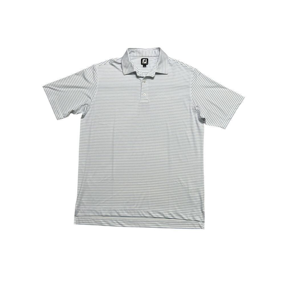 FootJoy FJ Men’s Performance Blue / White‎ Striped Golf Polo Shirt - size XL